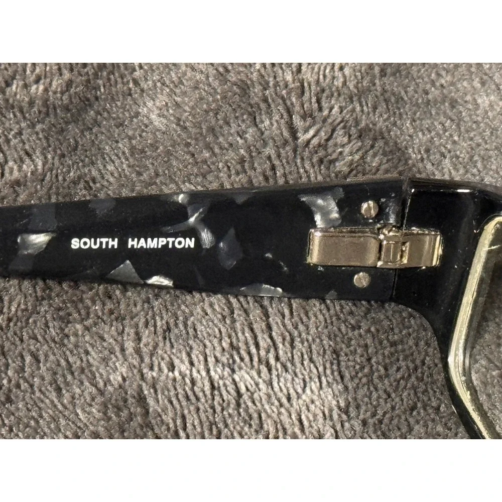 South Hampton SH0012 BK Eyeglass Frames Black Grey Marbled Rectangular 51-14-135